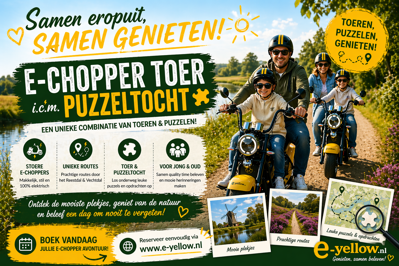 E-chopper toer met puzzeltocht – hét gezinsuitje in het Reestdal & Vechtdal