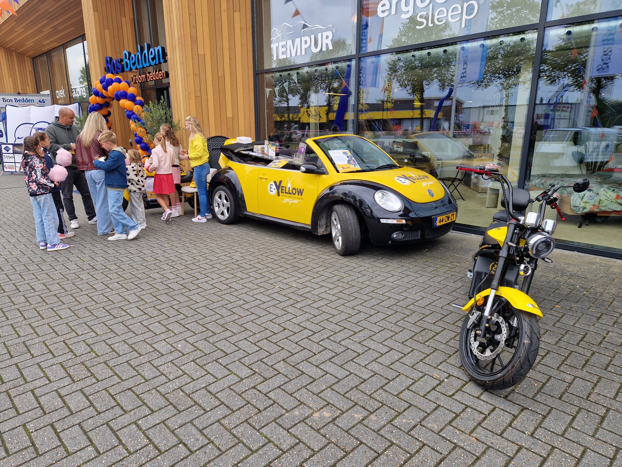 E-Yellow e-chopper verhuur Bos Bedden Nieuwleusen